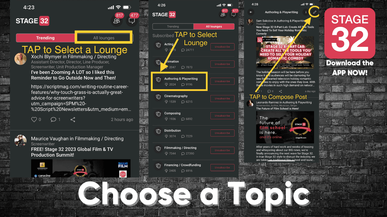 Continue The Conversation On The Stage 32 App