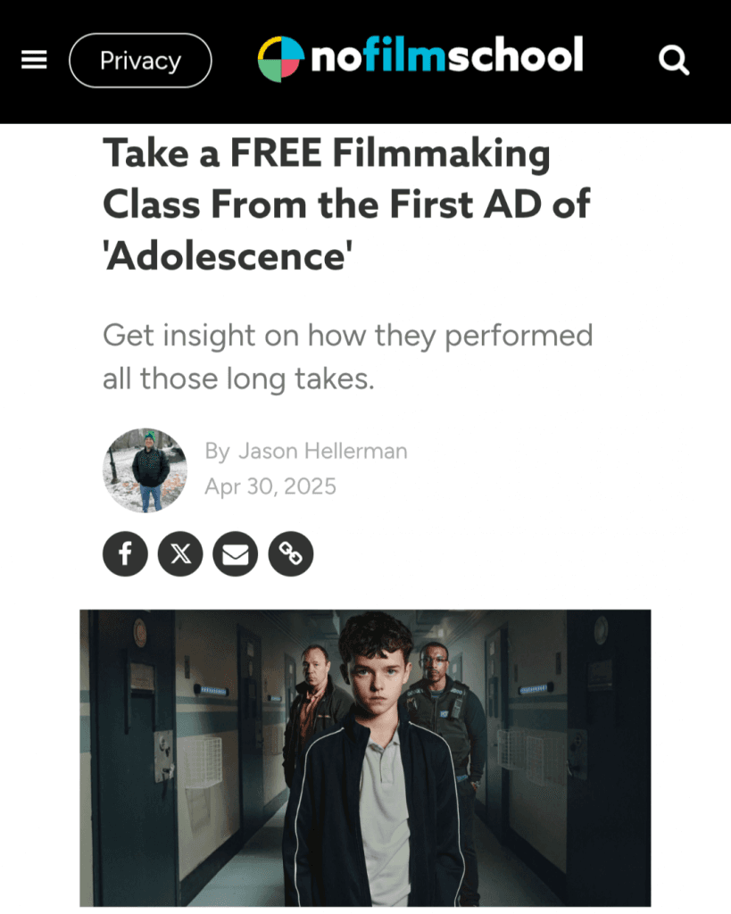 Stage 32 Presents A BehindtheScenes Look at Netflixs Smash Hit ADOLESCENCE with First Assistant Director Sarah Lucas