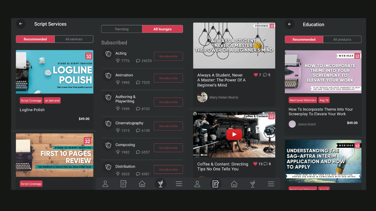 Massive Upgrades To The Stage 32 App  Take Your Networking On The Go