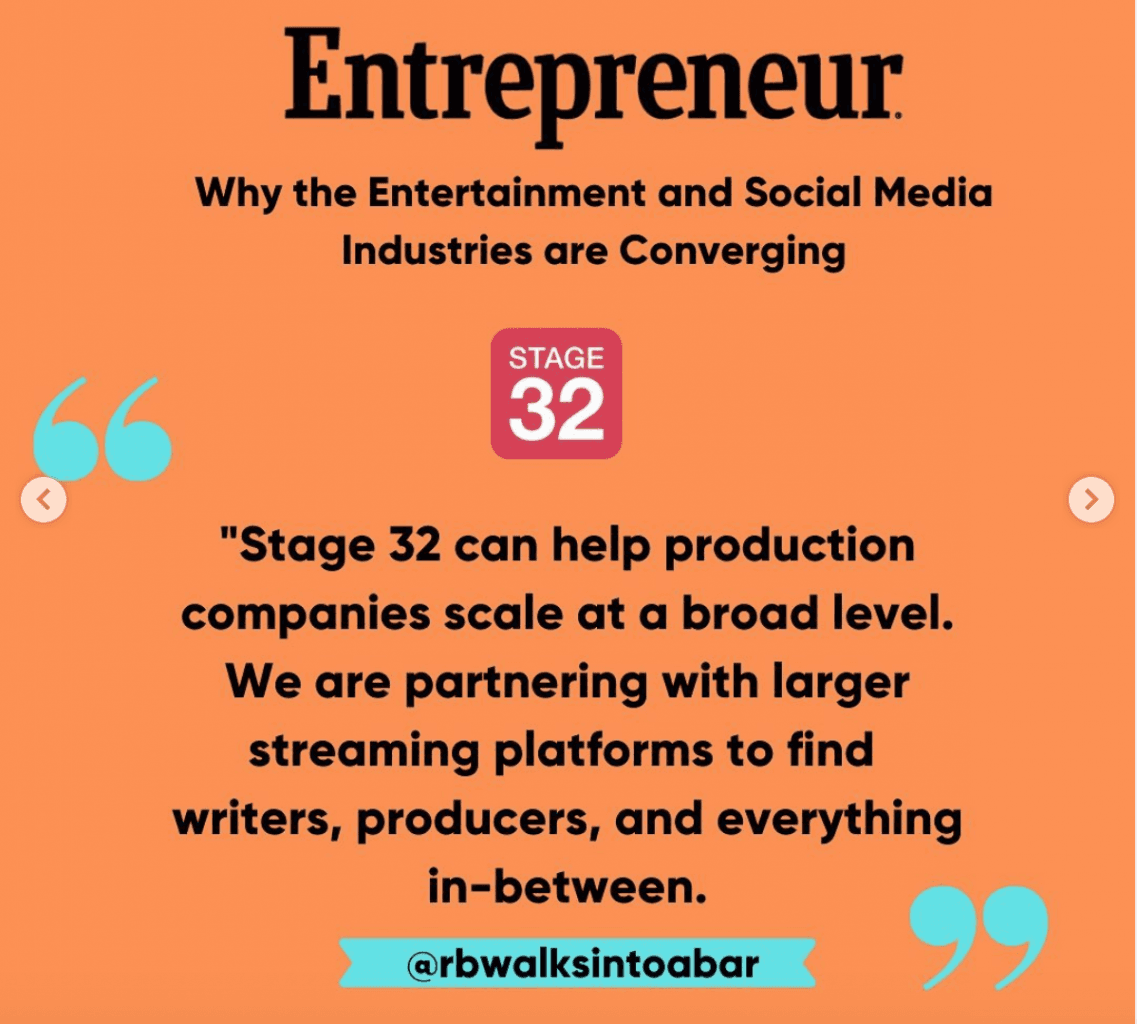 Stage 32 Featured in Entrepreneur Magazine The Revolution Continues