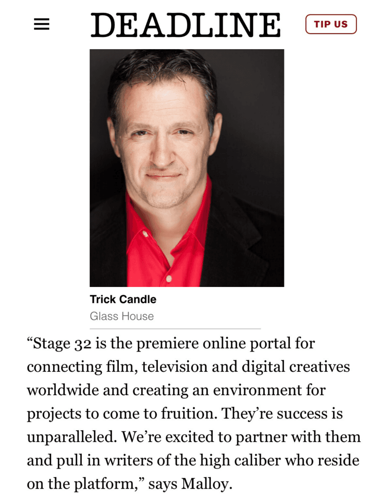5000 Option 100000 Financing Eligibility  Stage 32s Latest Partnership  Exclusive Coverage in Deadline Hollywood