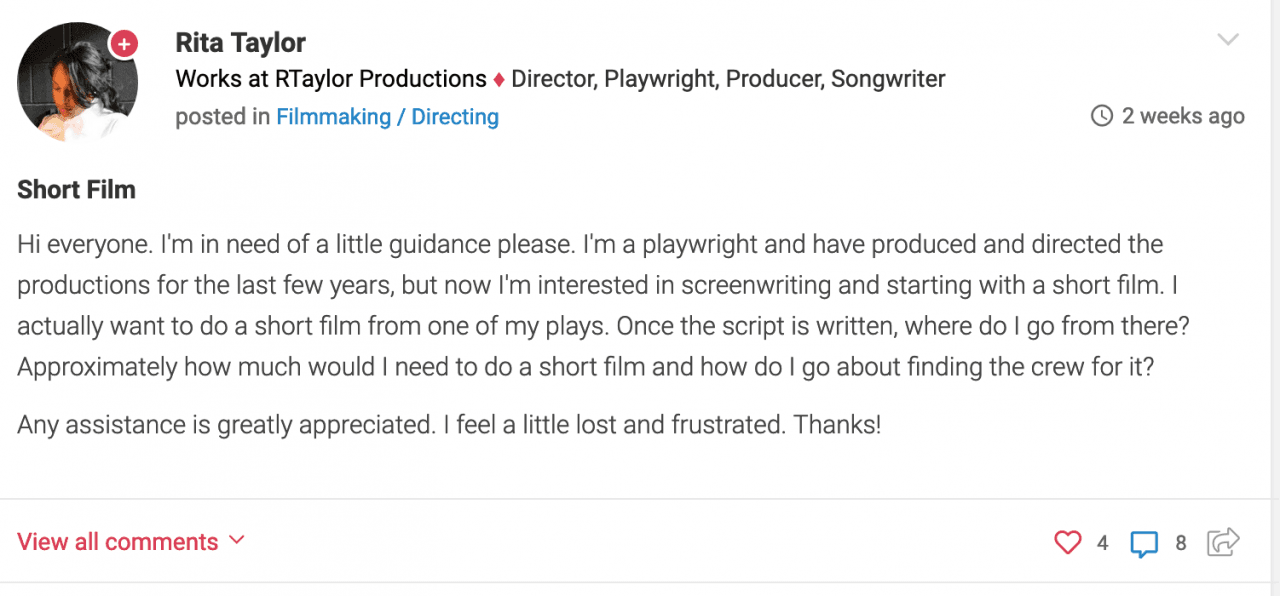 Dear Bradley What Does it Take to Break into Acting   Other Filmmaking Questions