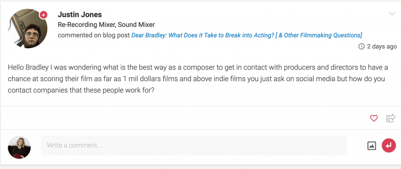 Dear Bradley How Does a FirstTime Producer Find a Director And Other Filmmaking Questions