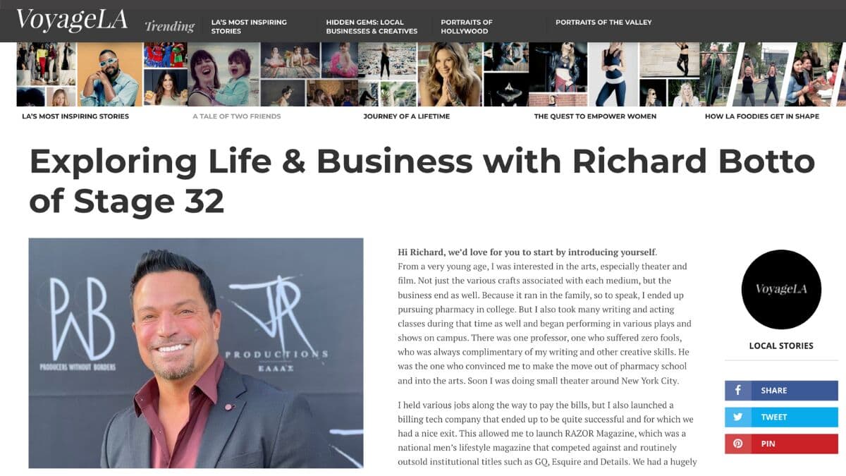 Voyage LA: Exploring Life & Business with Stage 32 CEO Richard Botto