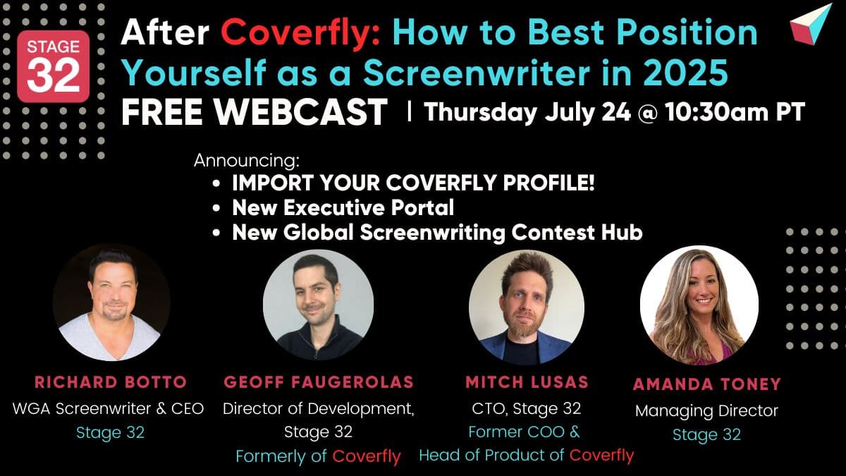 Free Screenwriting Webinar - Import Your Coverfly Profile, New Executive Portal & More!