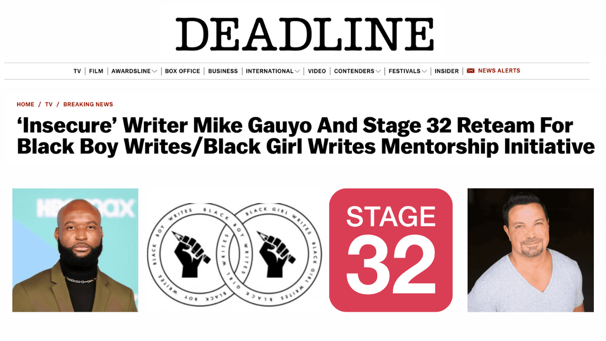 Insecure Writer Mike Gauyo And Stage 32 Reteam For Black Boy WritesBlack Girl Writes Mentorship Initiative