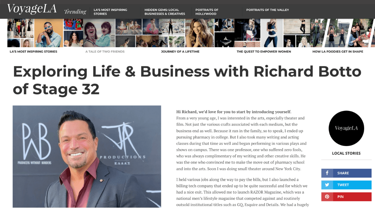 Voyage LA Exploring Life Business with Stage 32 CEO Richard Botto