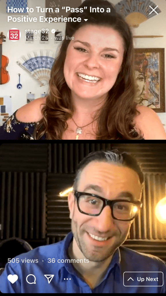 Instagram Live Series How to Sell a TV Movie How to Turn a Pass into a Positive Experience