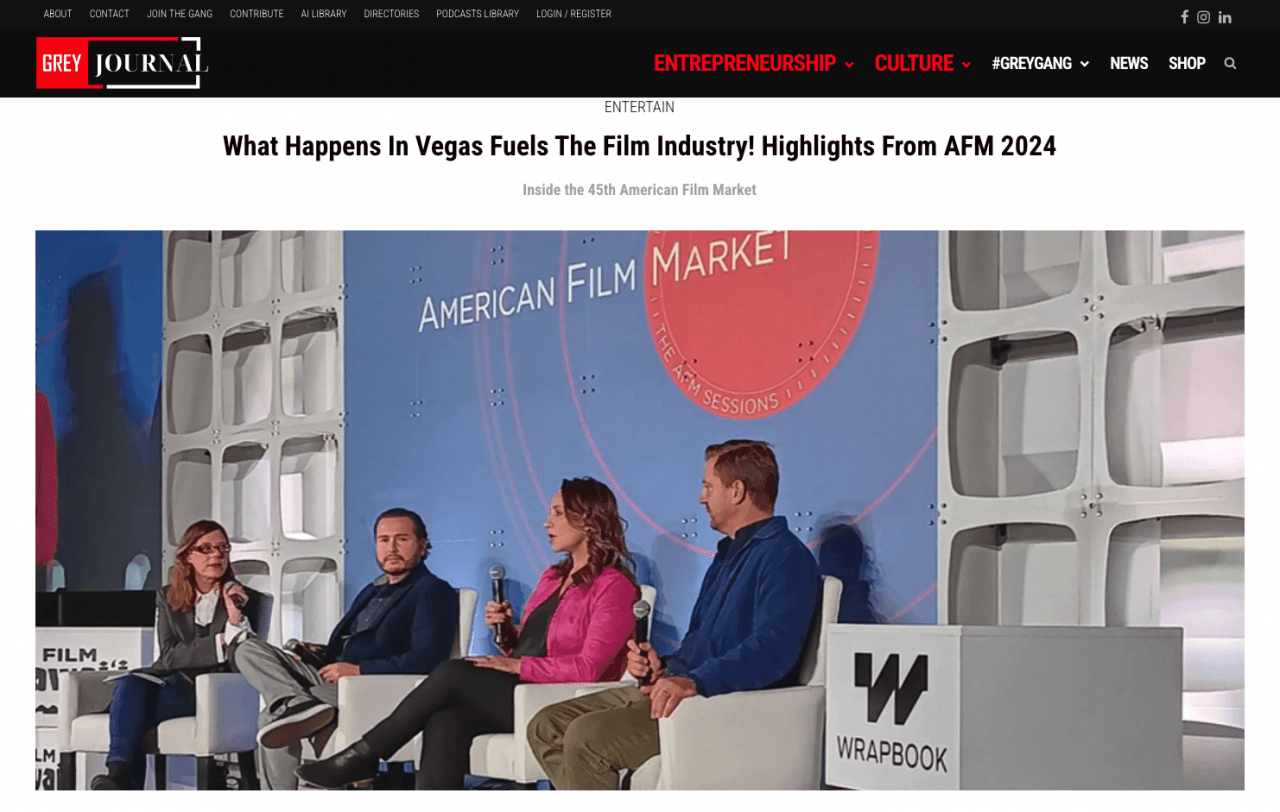 Stage 32 Founder CEO Richard RB Botto Featured in Grey Journal Highlights From AFM 2024