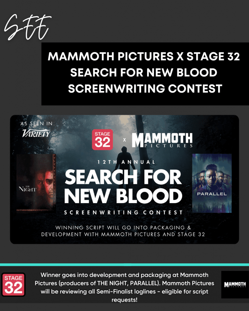 The Stage 32 x Mammoth Pictures Search for New Blood Horror Incubator Is a OnceinaLifetime Opportunity for Writers