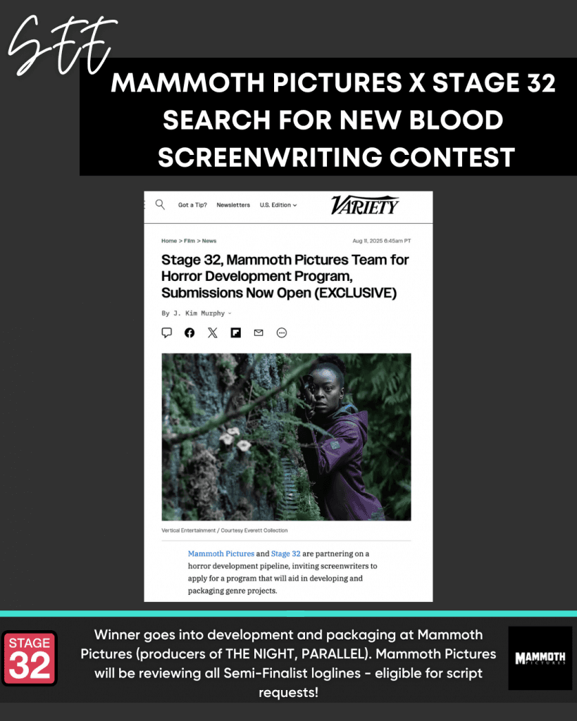 The Stage 32 x Mammoth Pictures Search for New Blood Horror Incubator Is a OnceinaLifetime Opportunity for Writers
