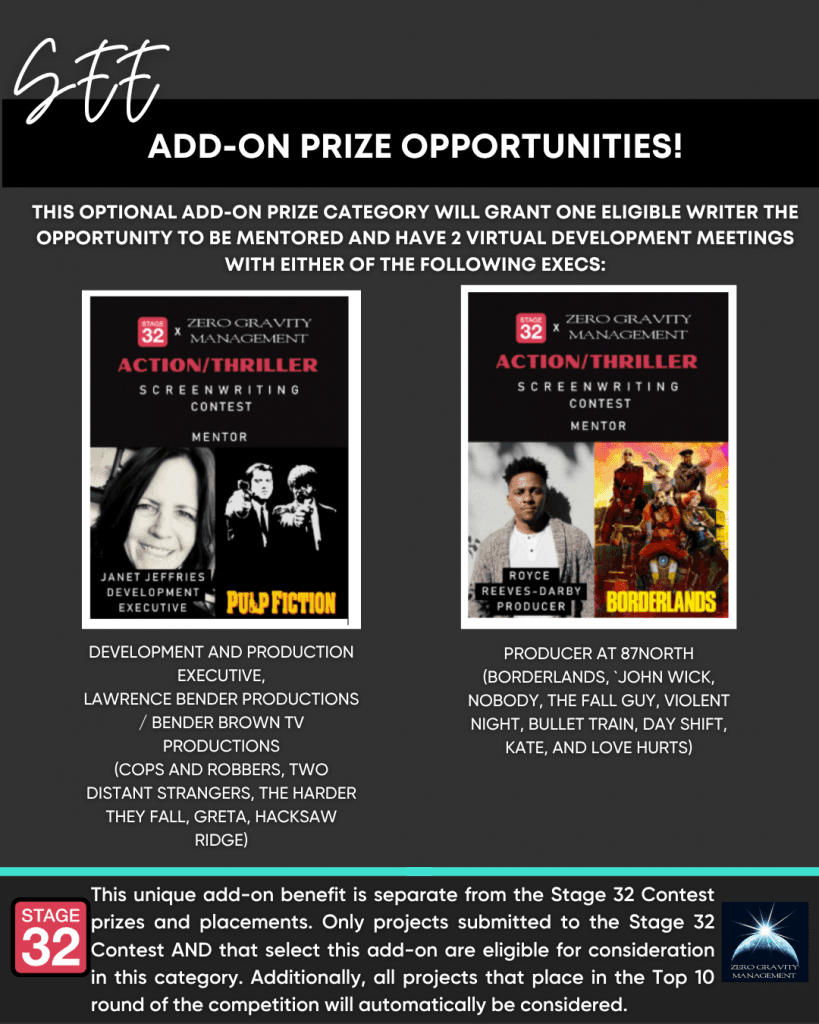 The Stage 32 x Zero Gravity ActionThriller Is a OnceinaLifetime Opportunity for Writers