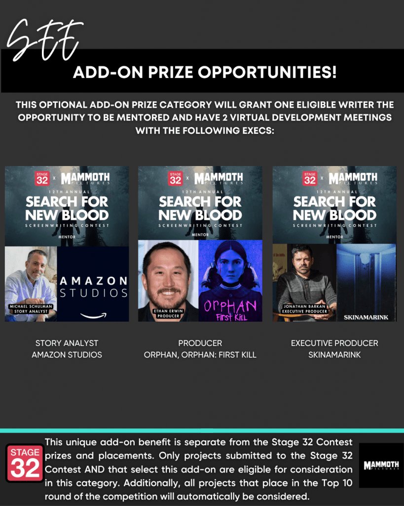 The Stage 32 x Mammoth Pictures Search for New Blood Horror Incubator Is a OnceinaLifetime Opportunity for Writers