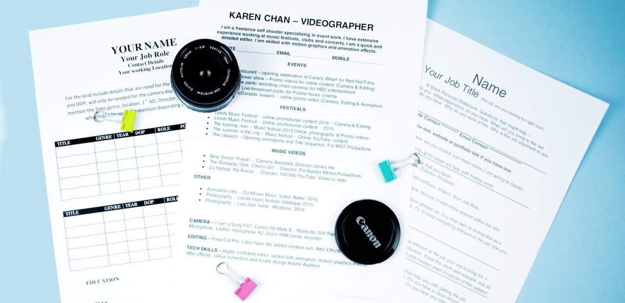 What Your Filmmaker CV Says About You
