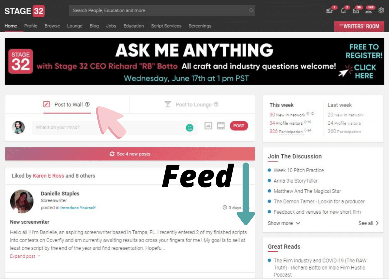 5 Ways to Explore Network in the Stage 32 Lounges