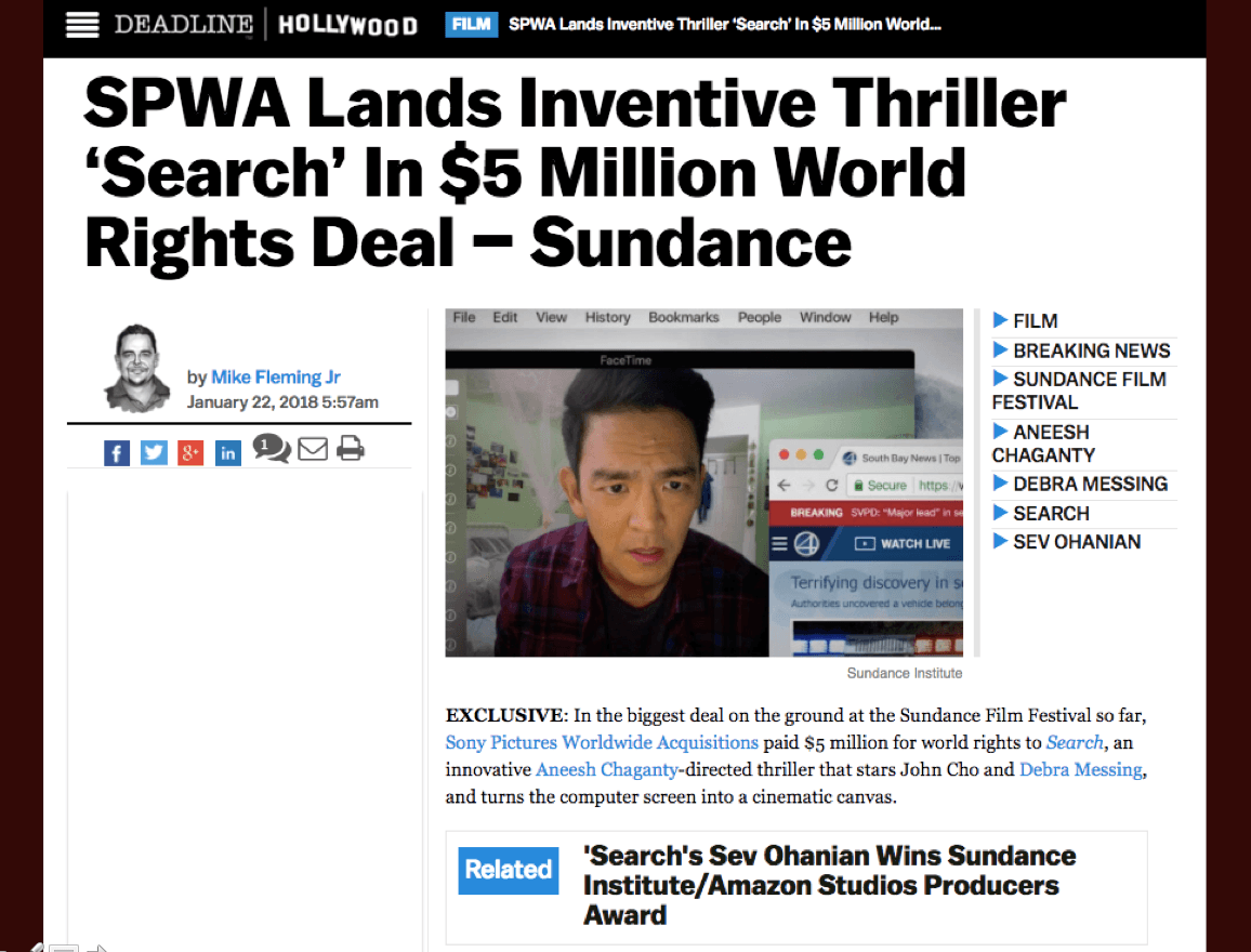 Big News Out of Sundance