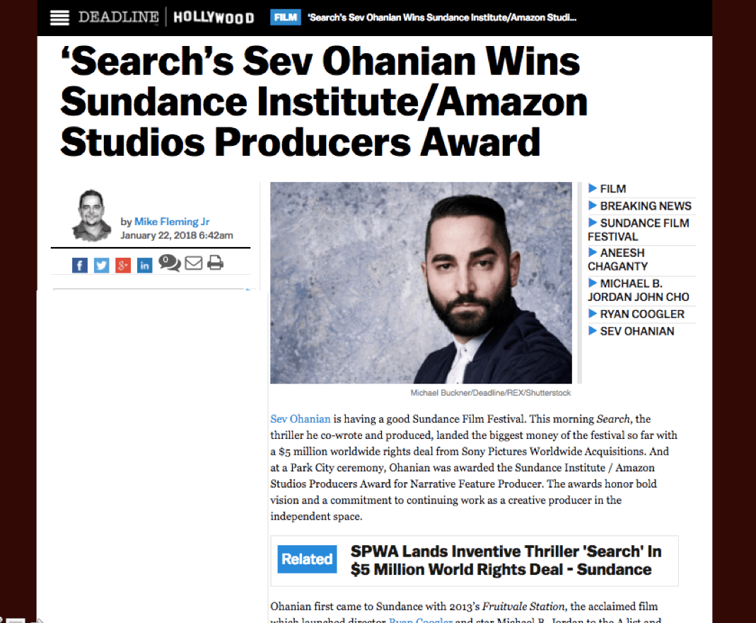 Big News Out of Sundance