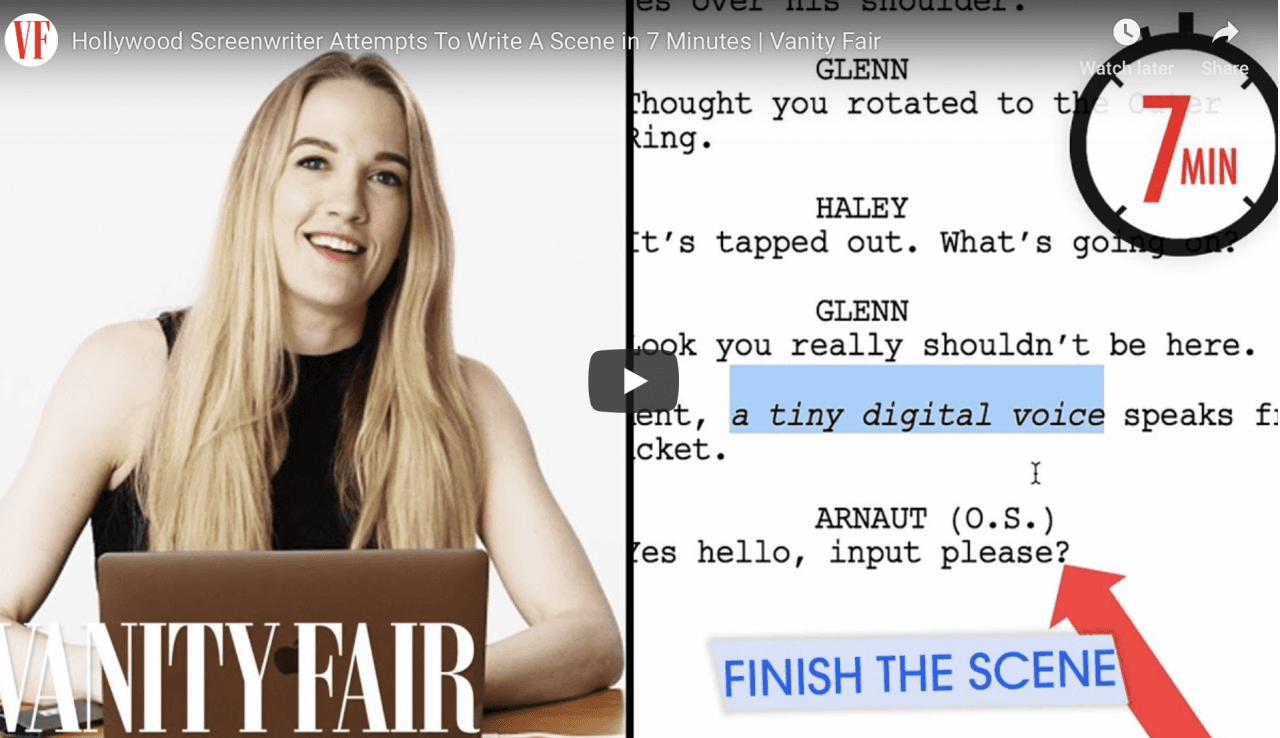 See a Hollywood Screenwrier Write a Scene in 7 Minutes