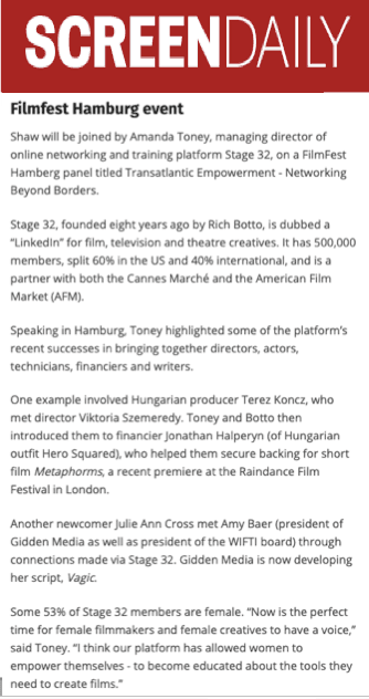 Creativity Is Universal Stage 32 in Germany for WIFTI